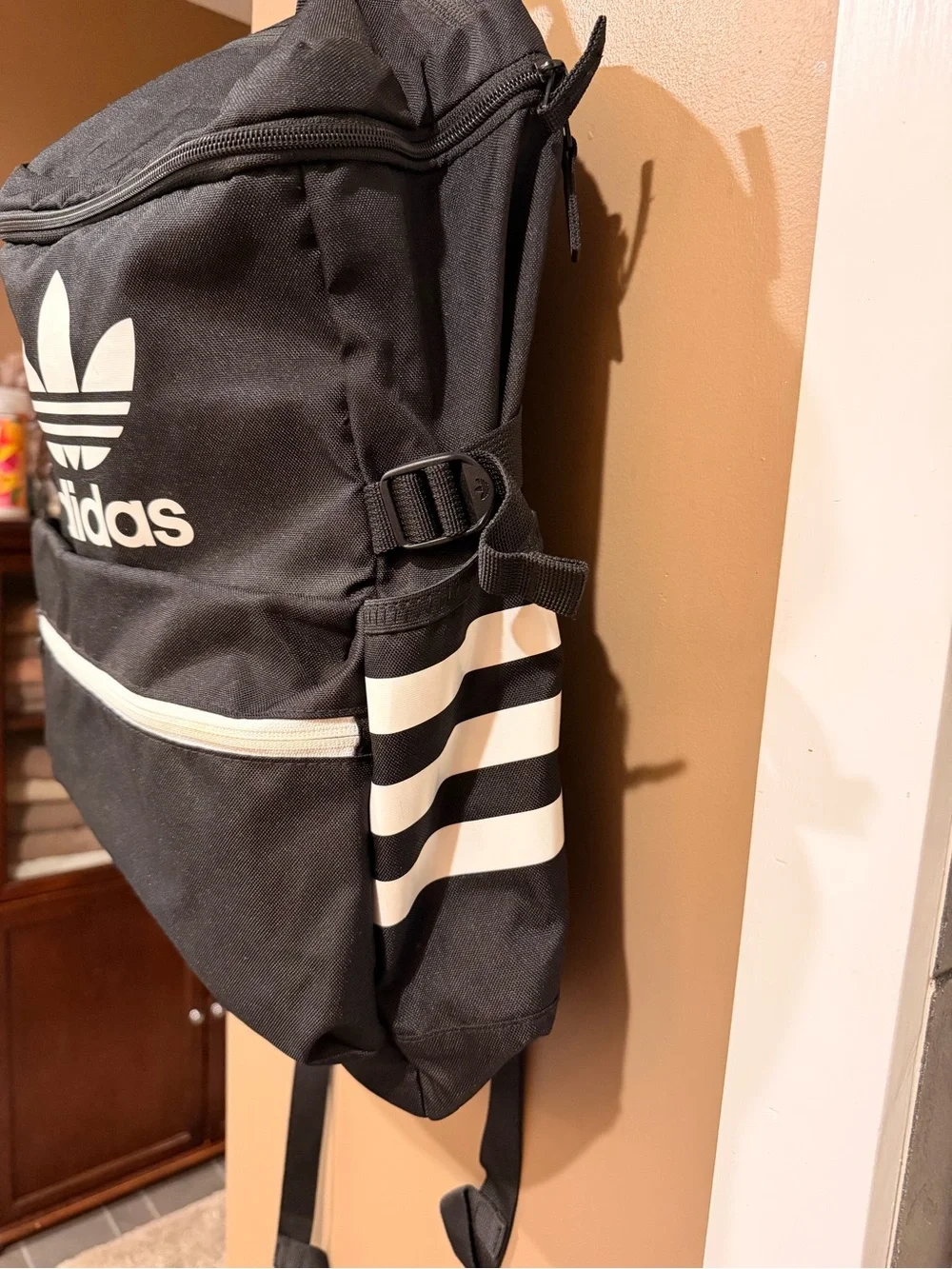 adidas Black and White Trefoil Backpack